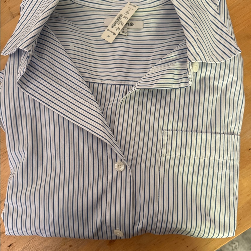 Madewell Easy Y-Neck Button-Up Shirt